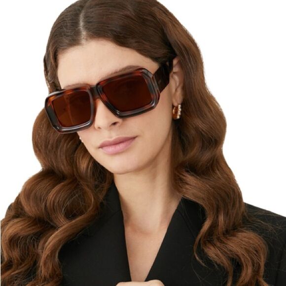 Loewe Accessories - NEW LOEWE LW40064U 5652G Shiny Dark Havana Brown Women